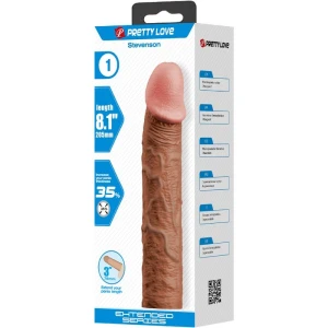 PRETTY LOVE - STEVENSON PENIS SLEEVE Z PRZEDÅUÅ»ENIEM 7,6 CM MULATTO